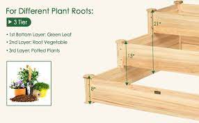 3 Tier Elevated Wooden Vegetable Garden