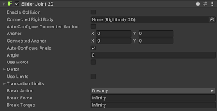 Unity Manual Slider Joint 2d