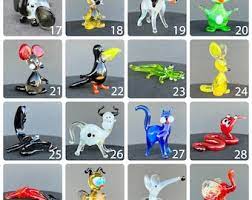 Miniature Mini Figurines Glass Animals