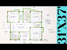 3bhk House Plan Design 31 By 37