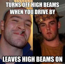 turns off high beams when you drive by