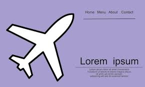 Vector Airplane Icon Line Icon Vector