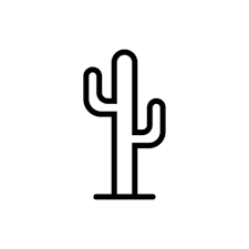 Cactus Icon Design Simple Garden Tool