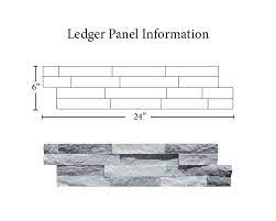 Cloudy Grey 6x24 Splitface Ledger Panel