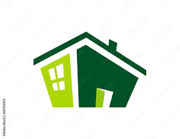 Green House Logo Real Estate Home