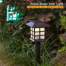 Hittime 2pcs Solar Lights With House