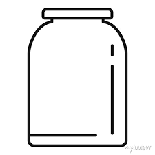 Storage Glass Jar Icon Outline Storage