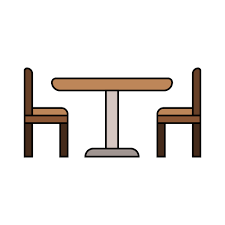 Dining Table Generic Outline Color Icon