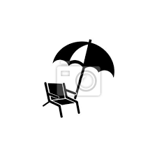 Chair And Beach Umbrella Icon Beach