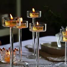 Clear Pillar Glass Tealight Candle