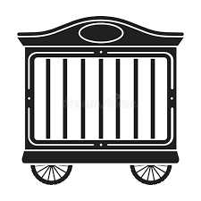 Circus Wagon Icon In Black Style On