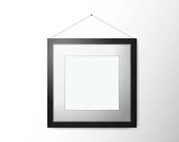 Empty Picture Frame With Shadow On Wall