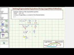 Ex Solve A Exponential Equation With