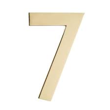 Polished Brass House Number 7 3585pb