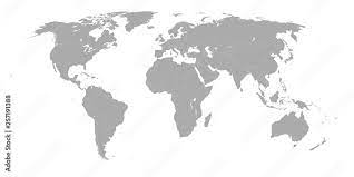 World Map Isolated On White Background