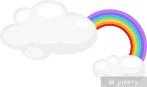 Sticker Rainbow Icon Vector