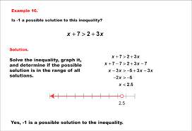 Math Example Inequalities Solving One