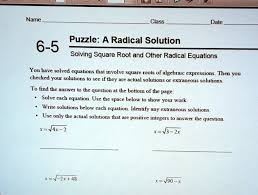 A Radical Solution 6 5 Solving Square