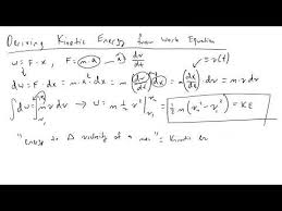 Kinetic Energy Derivation From Work