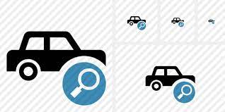 Car Search Icon Symbol Duo