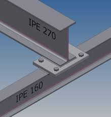 connection between 2 ipe beams one