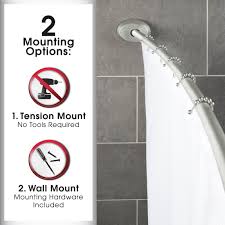 Dual Mount Adjustable Curved Shower Rod