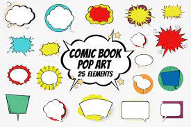 Comic Book Pop Art Elements Graphic By