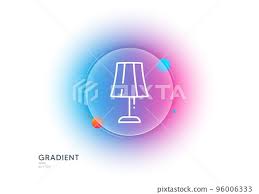 Table Lamp Line Icon Gradient Blur