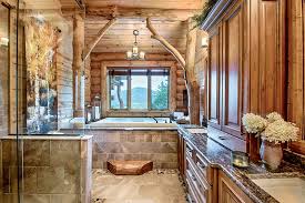 6 Relaxing Log Home Bathrooms
