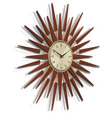 Retro Pluto Sunburst Wall Clock