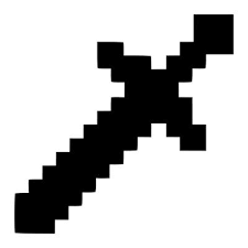 Minecraft Pixel Sword Vinyl Decal