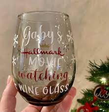 Hallmark Watching Wine Glass