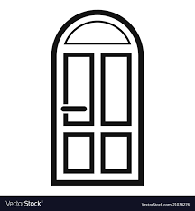 House Door Icon Simple Style Vector