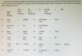 Limiting Reagent And Calculate