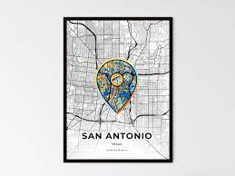 Colorful Icon Creative City Map Poster