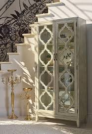 Antique White Tall Accent Cabinet