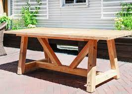 Wood Patio Table Diy Outdoor Table