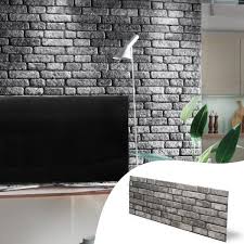 Wall Supply 0 79 In X 19 69 In X 47 24 In Ultralight Faux Brick Anthracite Hd Printed Jointless Common Plank 4 Pack Black