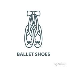 Ballet Shoes Vector Line Icon Outline