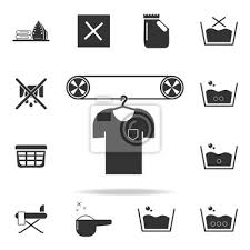 Linen In Dry Cleaning Icon Detailed