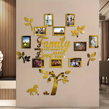 10pcs Acrylic Mirror Wall Decals Set