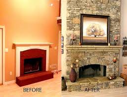 Fireplace Makeover Rustic Living