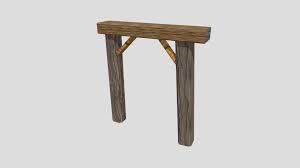 wooden support beam free 3d