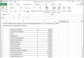 An Income Statement Excel