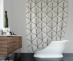 Shower Curtain Black White Shower