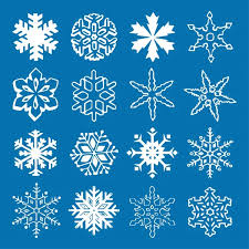 Snowflake Vector Icon Background Set