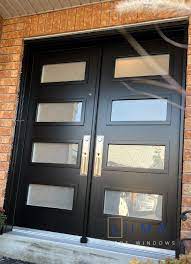 S Black Steel Double Door With