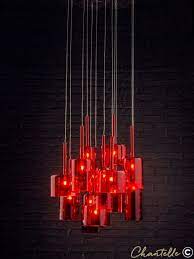Red Glass Light 12 Drop Pendant Ceiling
