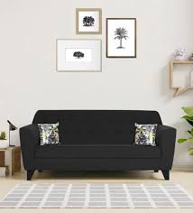 Buy Bali Velvet 3 Seater Sofa In Grey