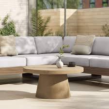 Textured Concrete Outdoor Coffee Table